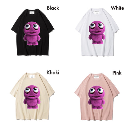 Etiquette Unisex Oversized Tee 0009 Cute Purple Monster