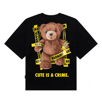 Etiquette Unisex Oversized T-Shirt - 0026 Cute Crime Bear