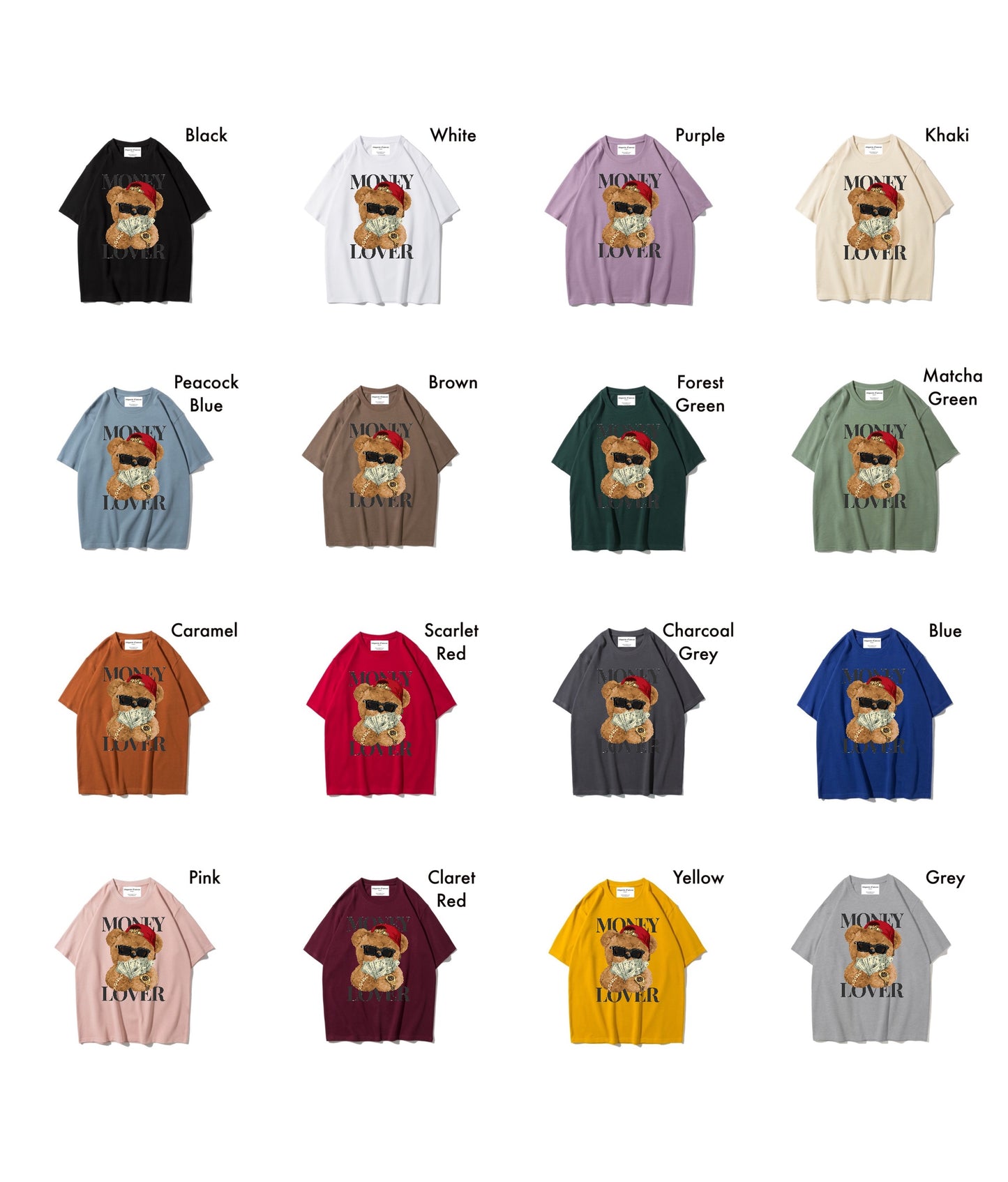 Etiquette Oversized T-Shirt - [0153] Money Lover Bear