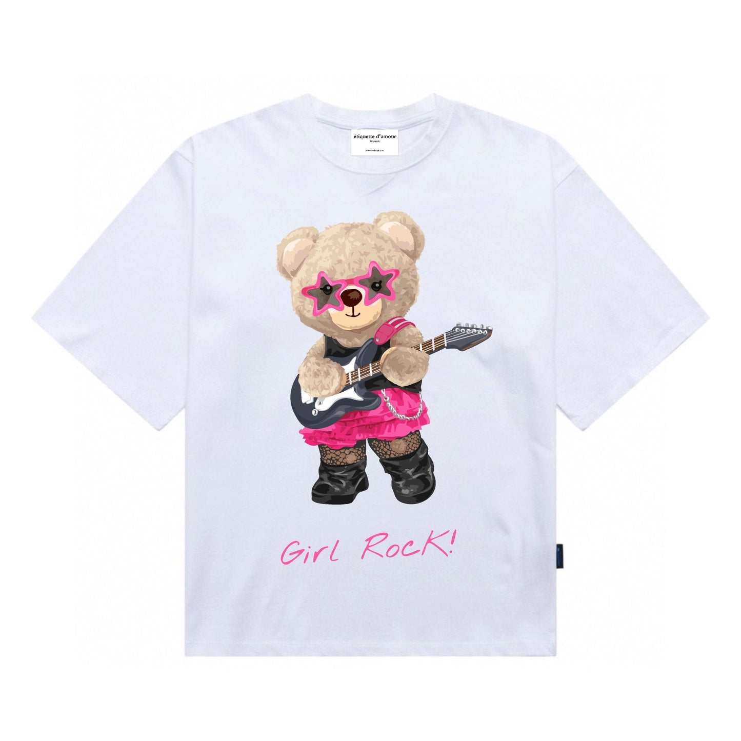 Etiquette Oversized T-Shirt - [0156] Girl Rocks Bear