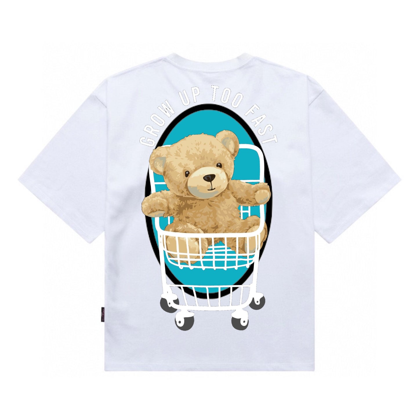 Etiquette Oversized T-Shirt - [0138]  Grow Up Too Fast Bear