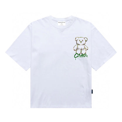 [étiquette d'amour] Camo Bear Print Premium Oversize Tee