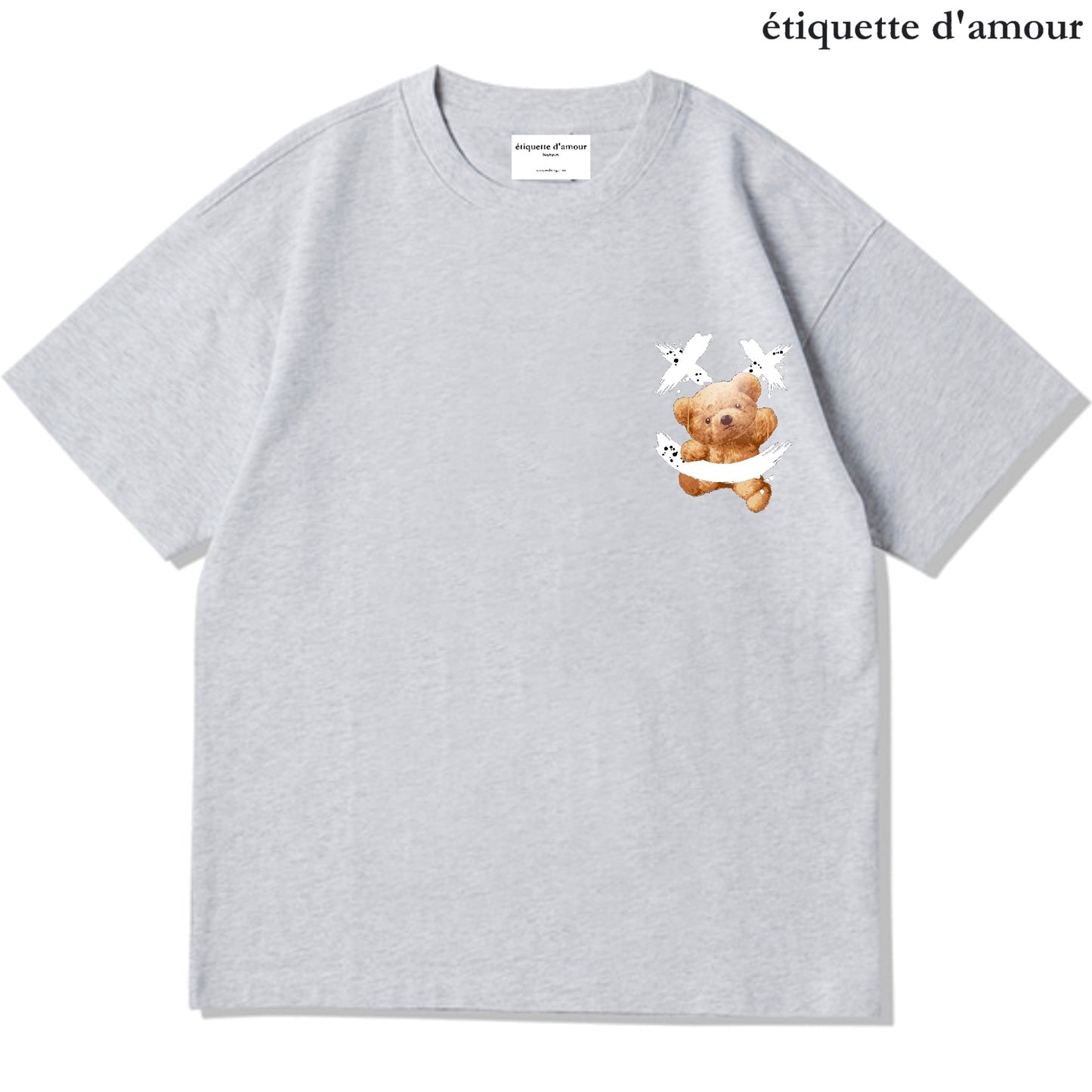 Etiquette Unisex Oversized T-Shirt - 0020 Smiley =) Bear