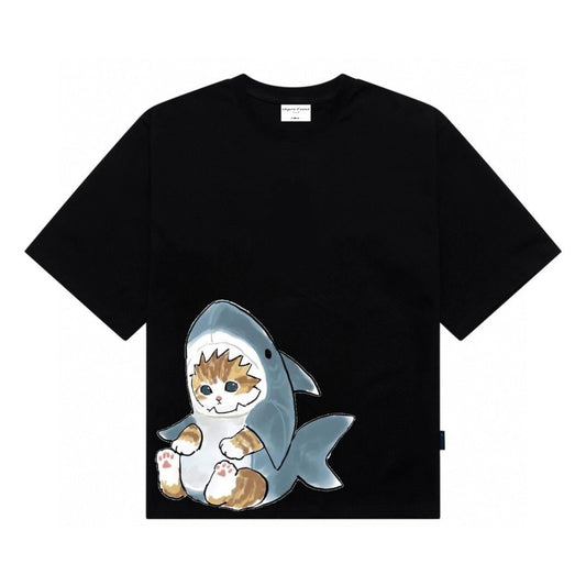 Etiquette Unisex Oversized T-Shirt - 0028 Meow Sharkie Sits