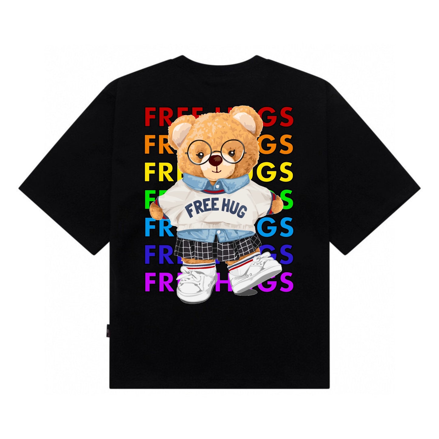 Etiquette Oversized T-Shirt - [0114] Free Hugs Bear