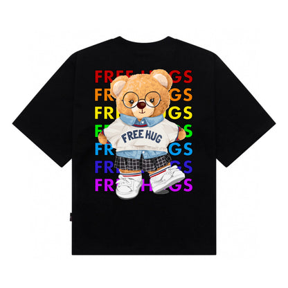 Etiquette Oversized T-Shirt - [0114] Free Hugs Bear