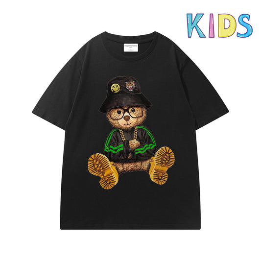 Etiquette Child T-Shirt - 0026 Hipster Bear