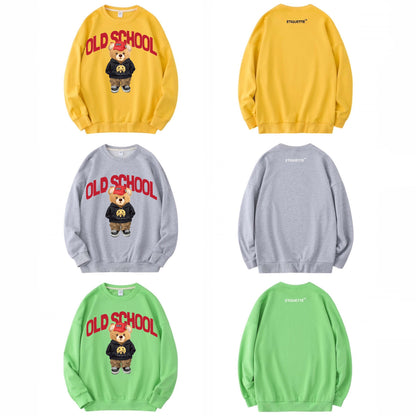 ETDM Unisex Long Sleeve Sweat Shirt | 0037 | Old School Teddy Bear