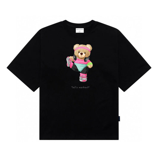 Etiquette Oversized T-Shirt - [0117] Let's Workout Bear