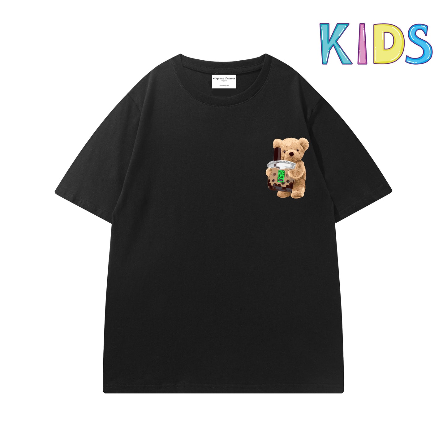 Etiquette Child T-Shirt - 0017 Boba Tea Bear