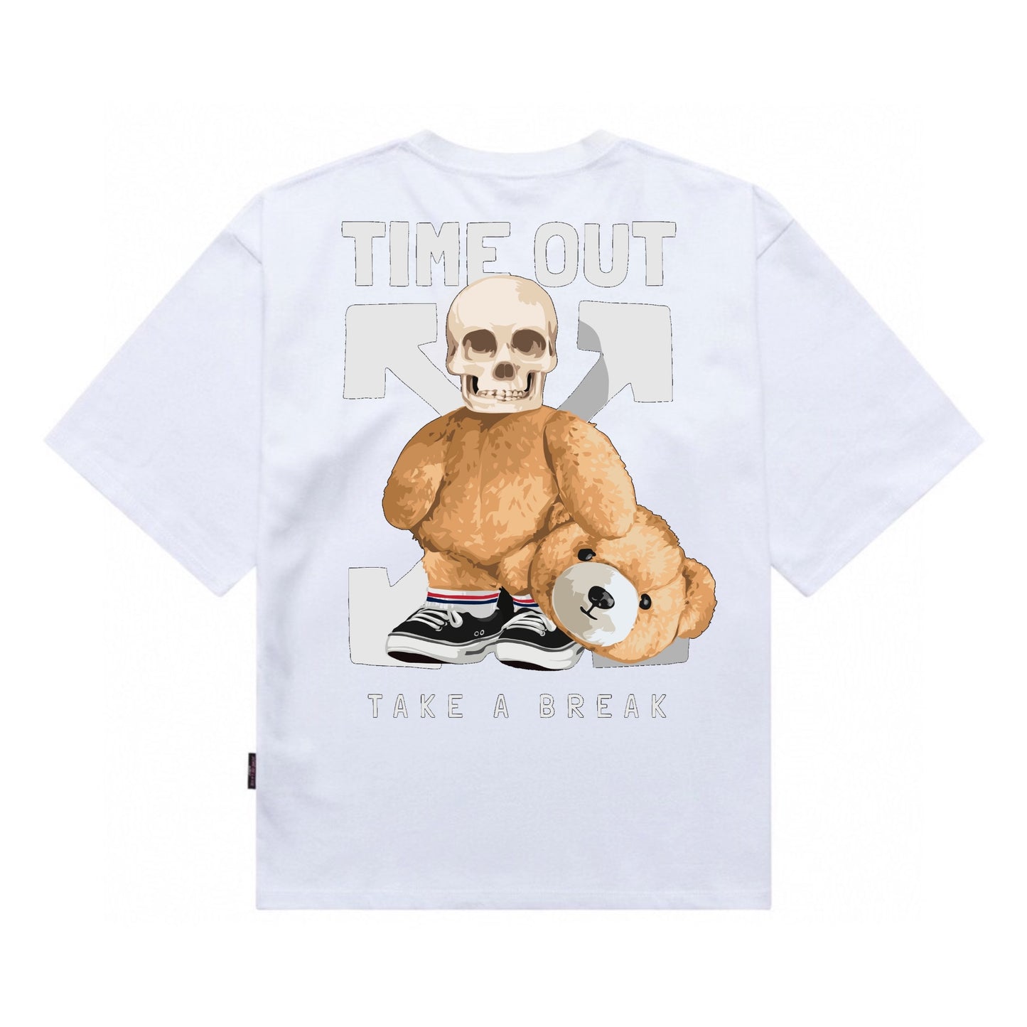 Etiquette Oversized T-Shirt - [0099] OFF Time Out