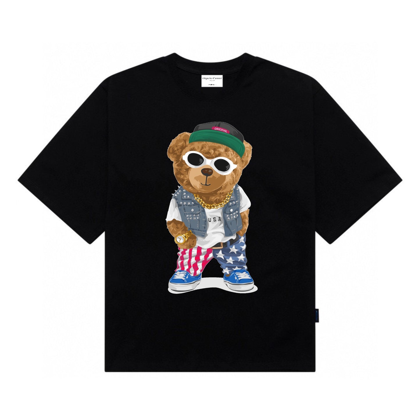 Etiquette Oversized T-Shirt - [0103] American Teddy Bear