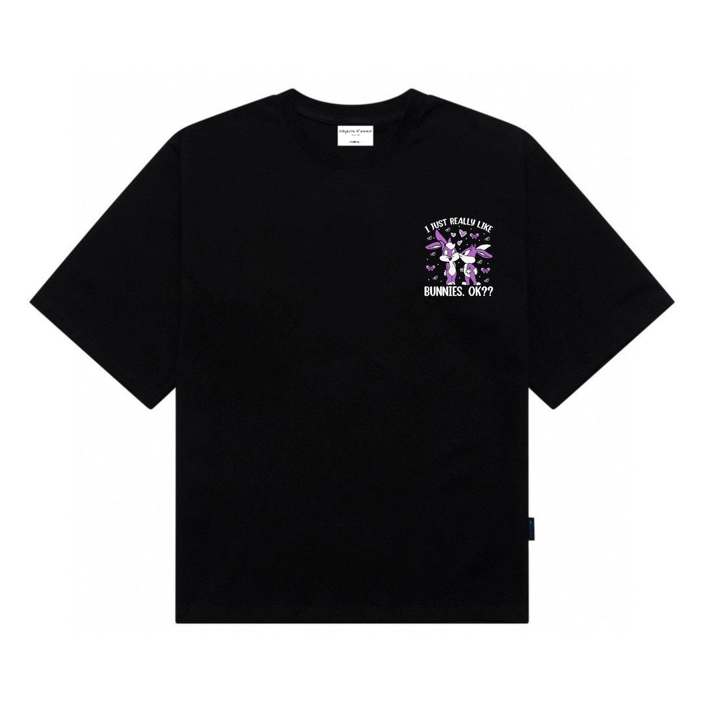 Etiquette Oversized T-Shirt - [0094] I Love Bunnies