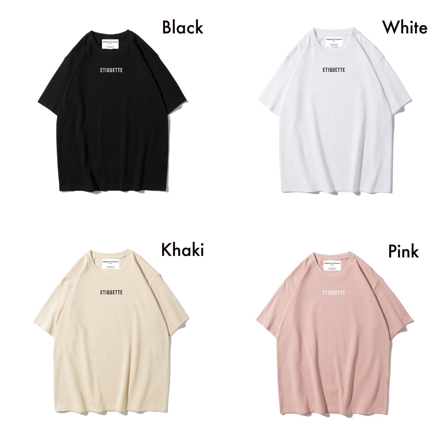 Etiquette Unisex Oversized Tee 0002 Basic Essential B