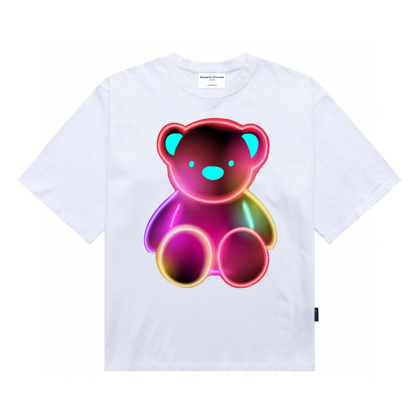 Etiquette Oversized T-Shirt - [0101] Neon Light Bear