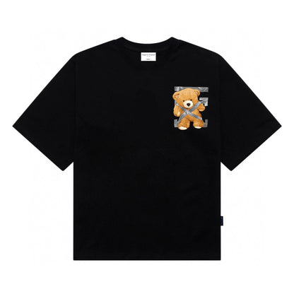 Etiquette Unisex Oversized T-Shirt - 0021 Grey Tape Bear