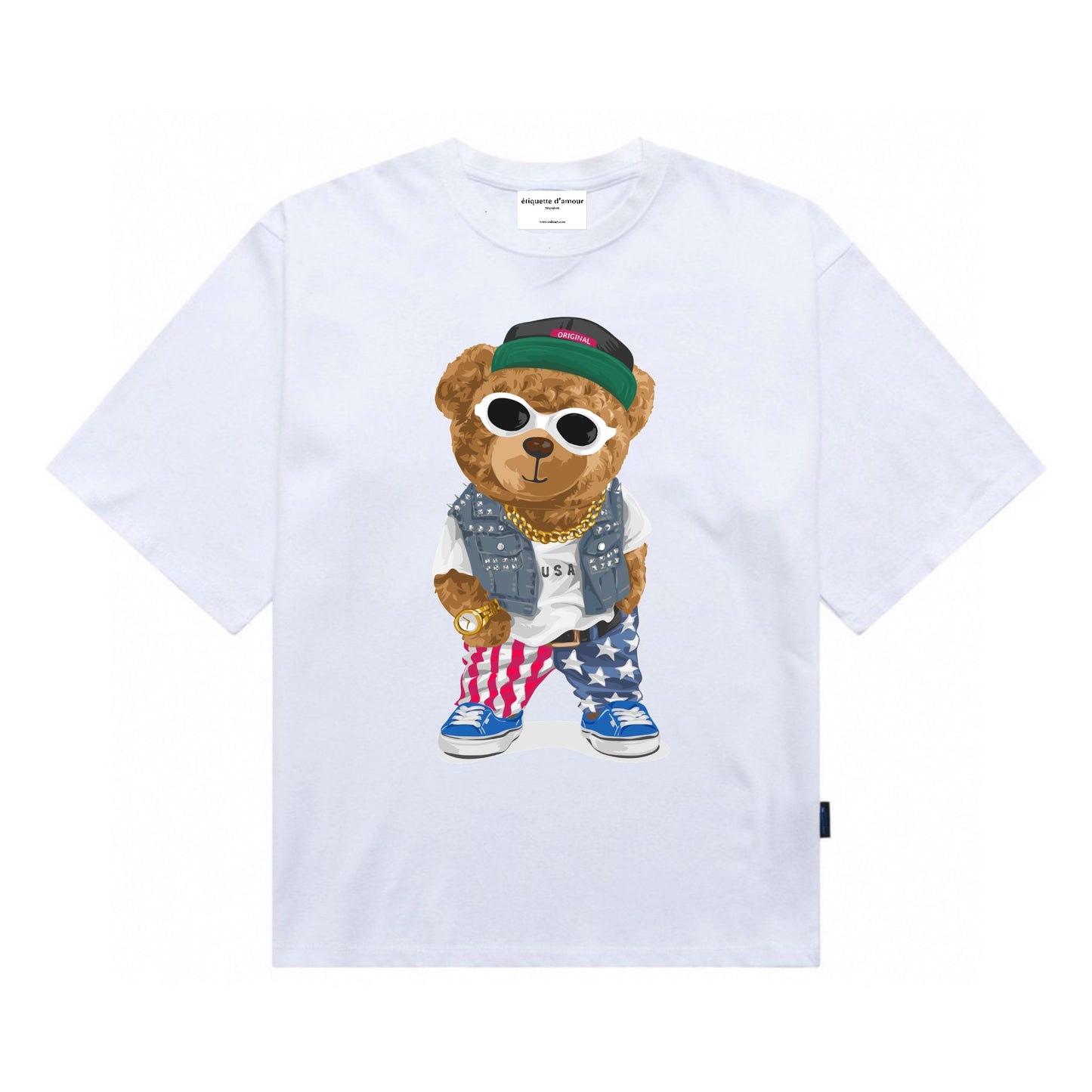Etiquette Oversized T-Shirt - [0103] American Teddy Bear