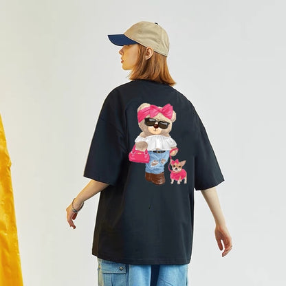 Etiquette Oversized T-Shirt - [0107] Pretty Teddy Bear