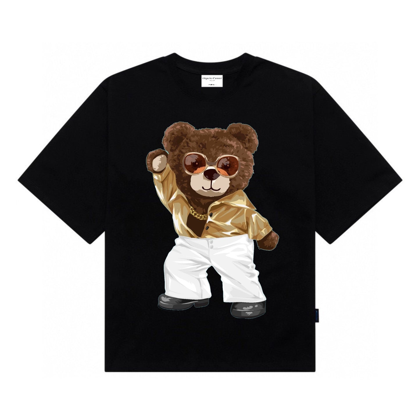 Etiquette Oversized T-Shirt - [0136]  Disco King Bear