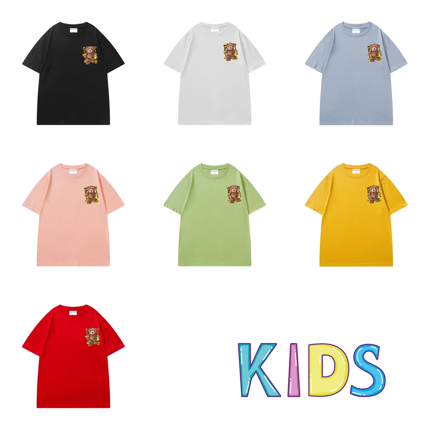 Etiquette Kids T-Shirt - [0004] Cute Crime Teddy Bear