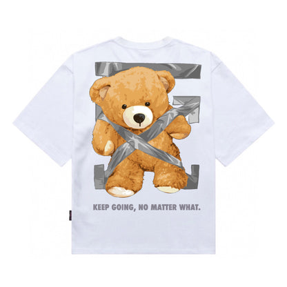 Etiquette Unisex Oversized T-Shirt - 0021 Grey Tape Bear