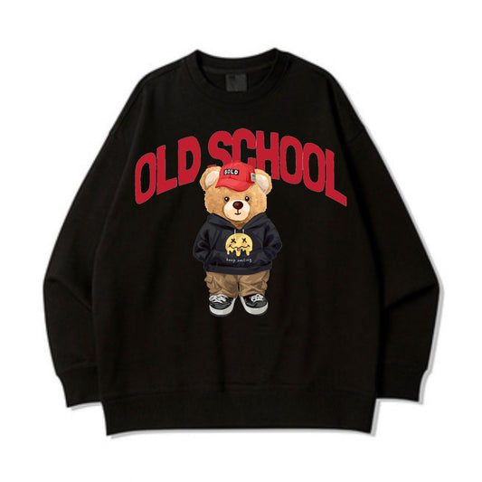 ETDM Unisex Long Sleeve Sweat Shirt | 0037 | Old School Teddy Bear