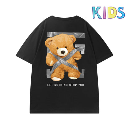Etiquette Kids T-Shirt - [0002] Grey Tape Teddy Bear