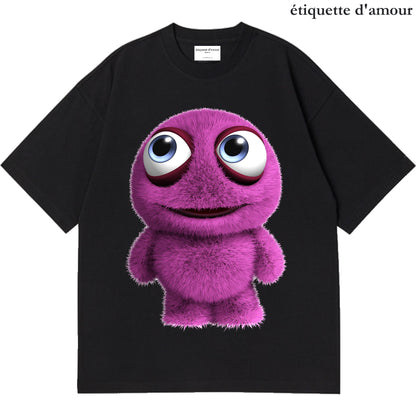 Etiquette Unisex Oversized Tee 0009 Cute Purple Monster