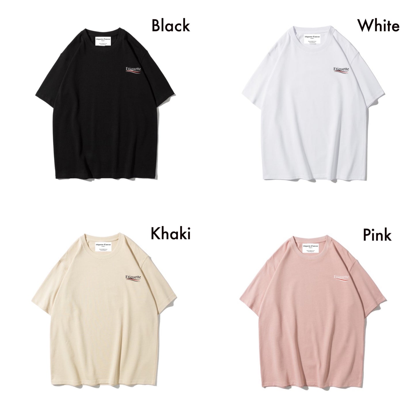 Etiquette Unisex Oversized Tee 0003 Basic Essential C