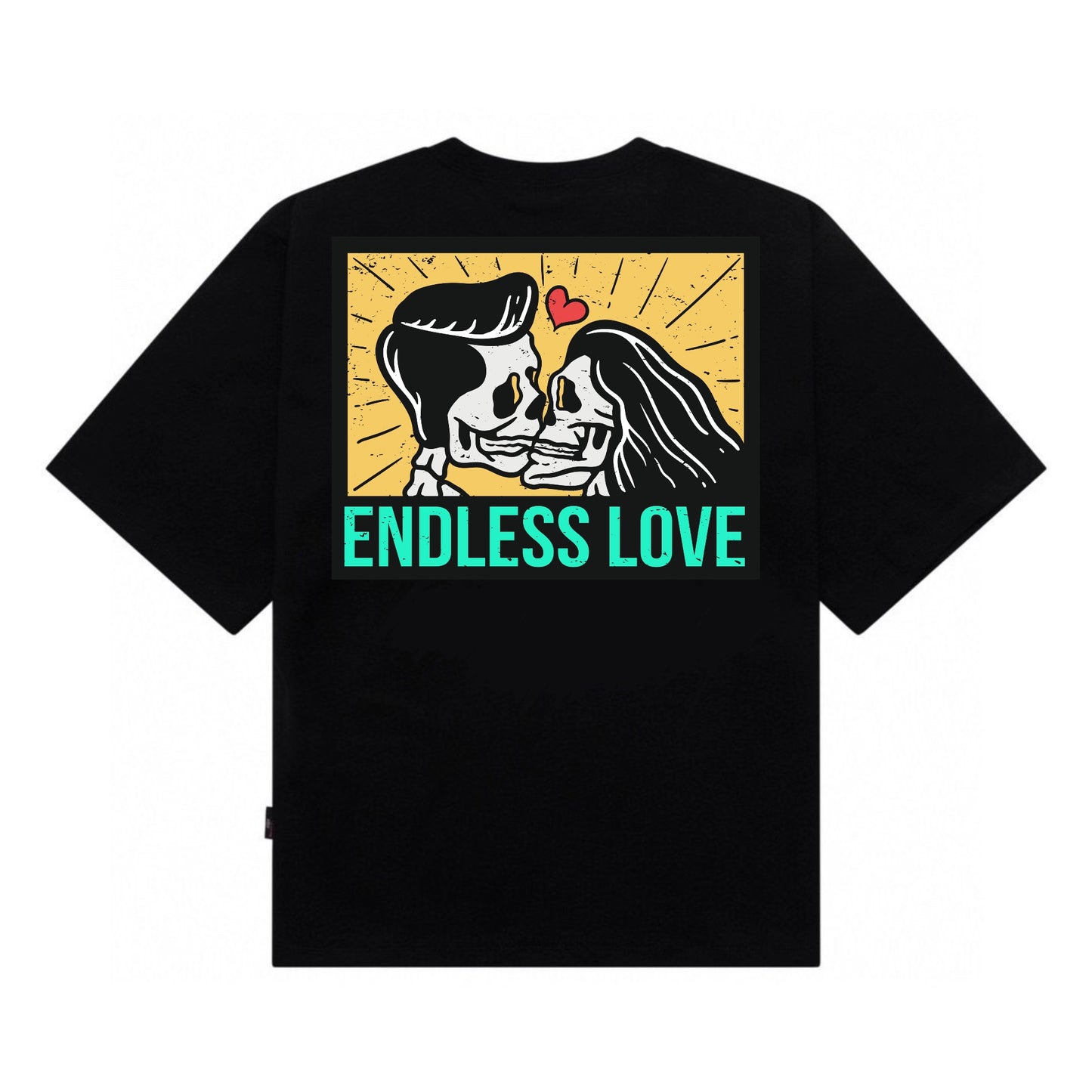 Etiquette Oversized T-Shirt - [0134]  Endless Love Skull