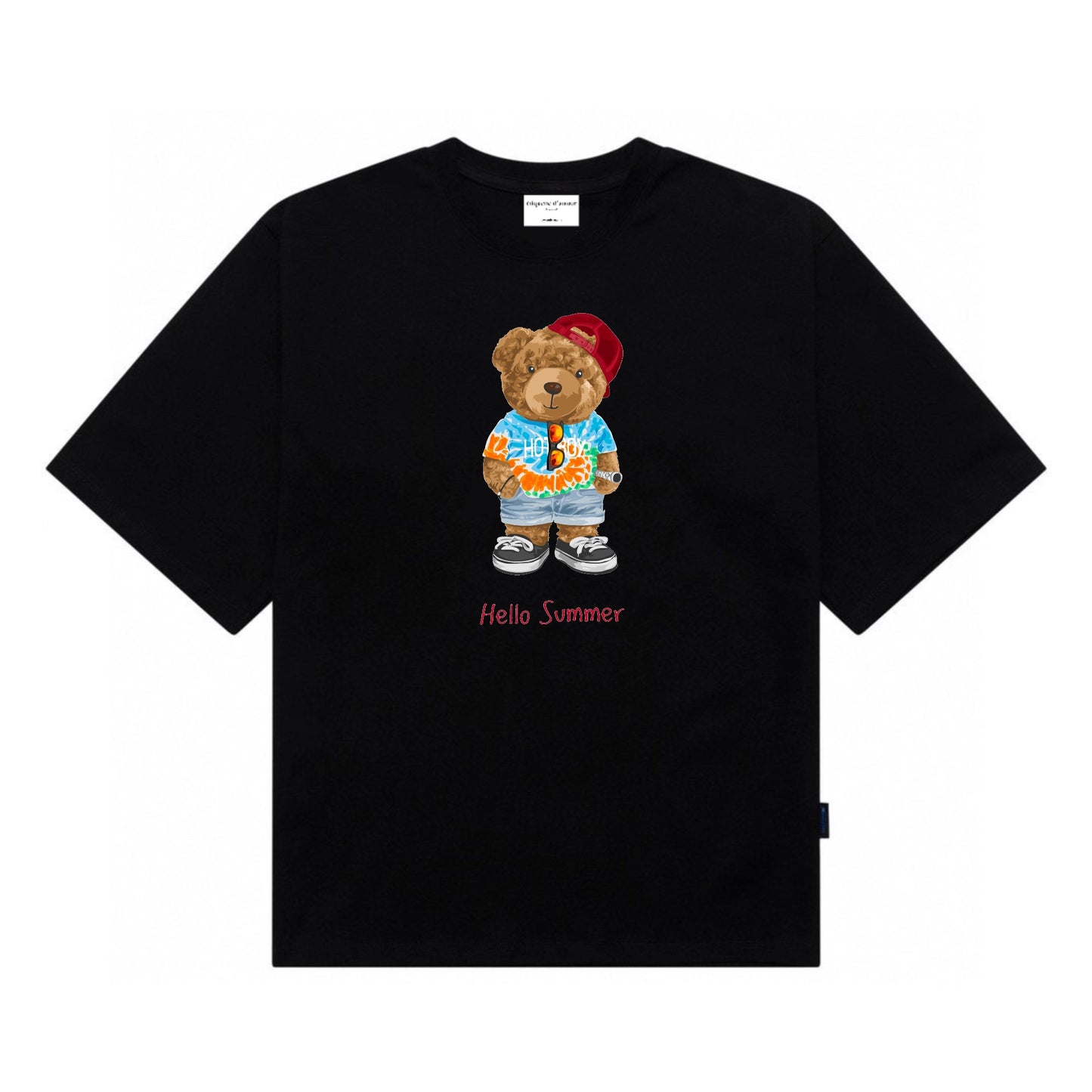 Etiquette Oversized T-Shirt - [0116] Hello Summer Bear