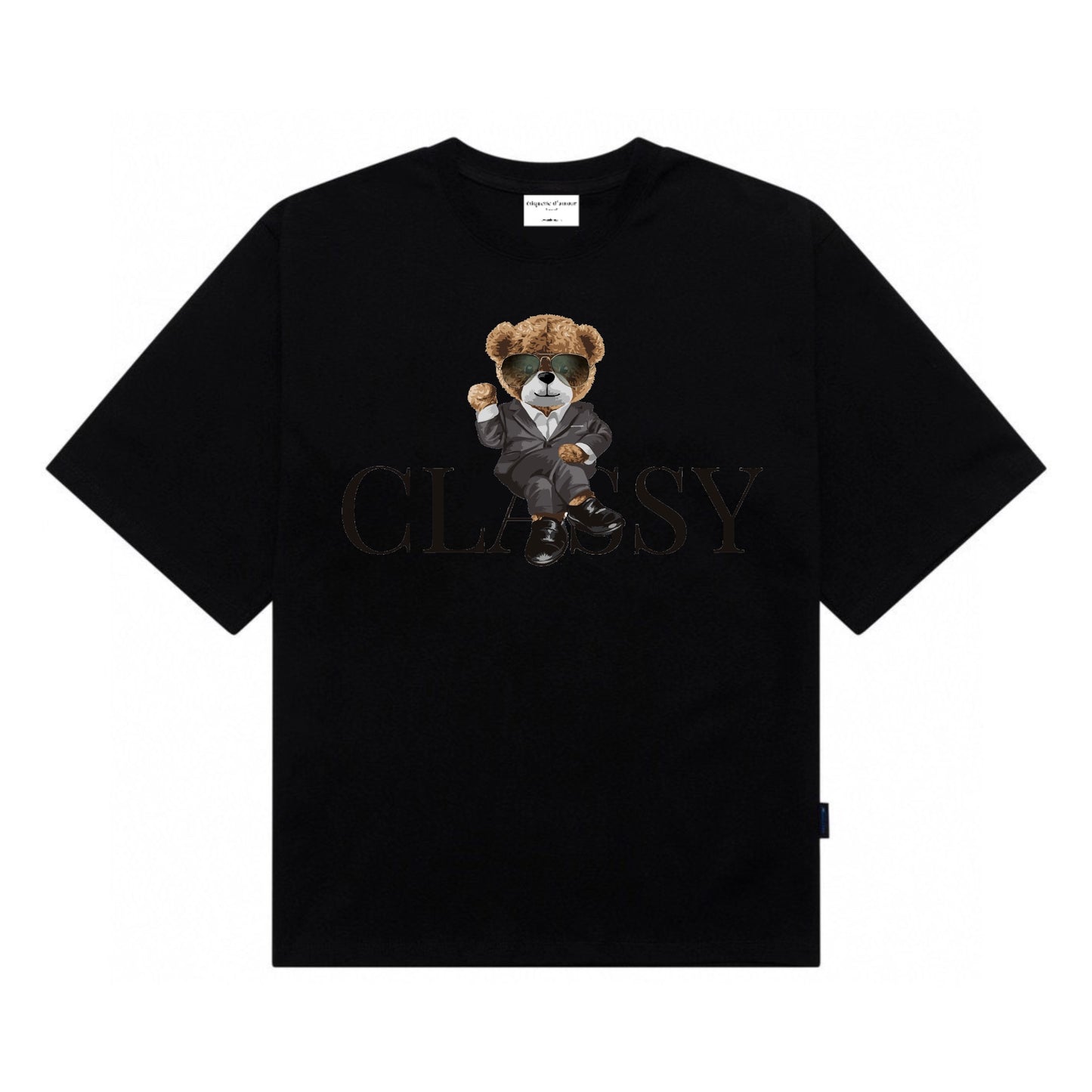 Etiquette Unisex Oversized T-Shirt - 0036 Classy Boss Bear