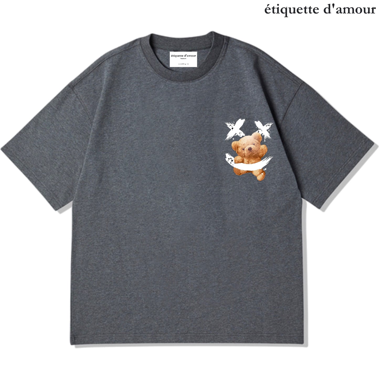 Etiquette Unisex Oversized T-Shirt - 0020 Smiley =) Bear