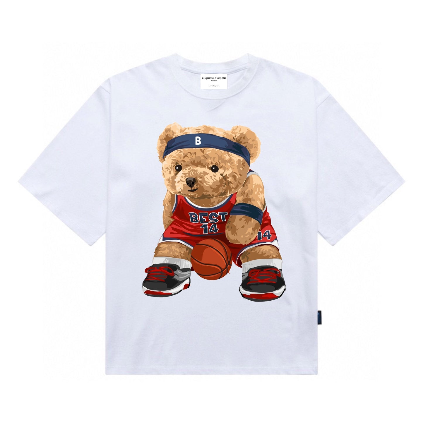 Etiquette Unisex Oversized T-Shirt - 0088 Baller Best 14 Bear