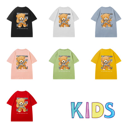 Etiquette Kids T-Shirt - [0002] Grey Tape Teddy Bear