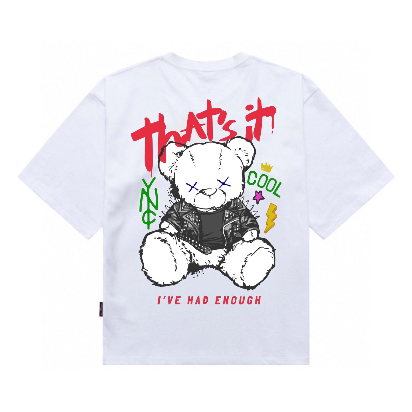 Etiquette Oversized T-Shirt - [0140]  That's It! Cool Bear