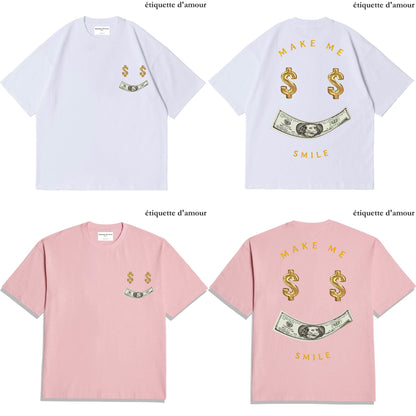 ETDM Unisex Oversized Tee | 0004 | Cash Makes Me Smile