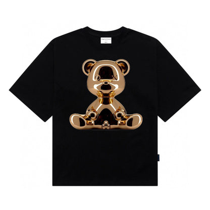Etiquette Unisex Oversized T-Shirt - 0024 Golden Chrome Bear
