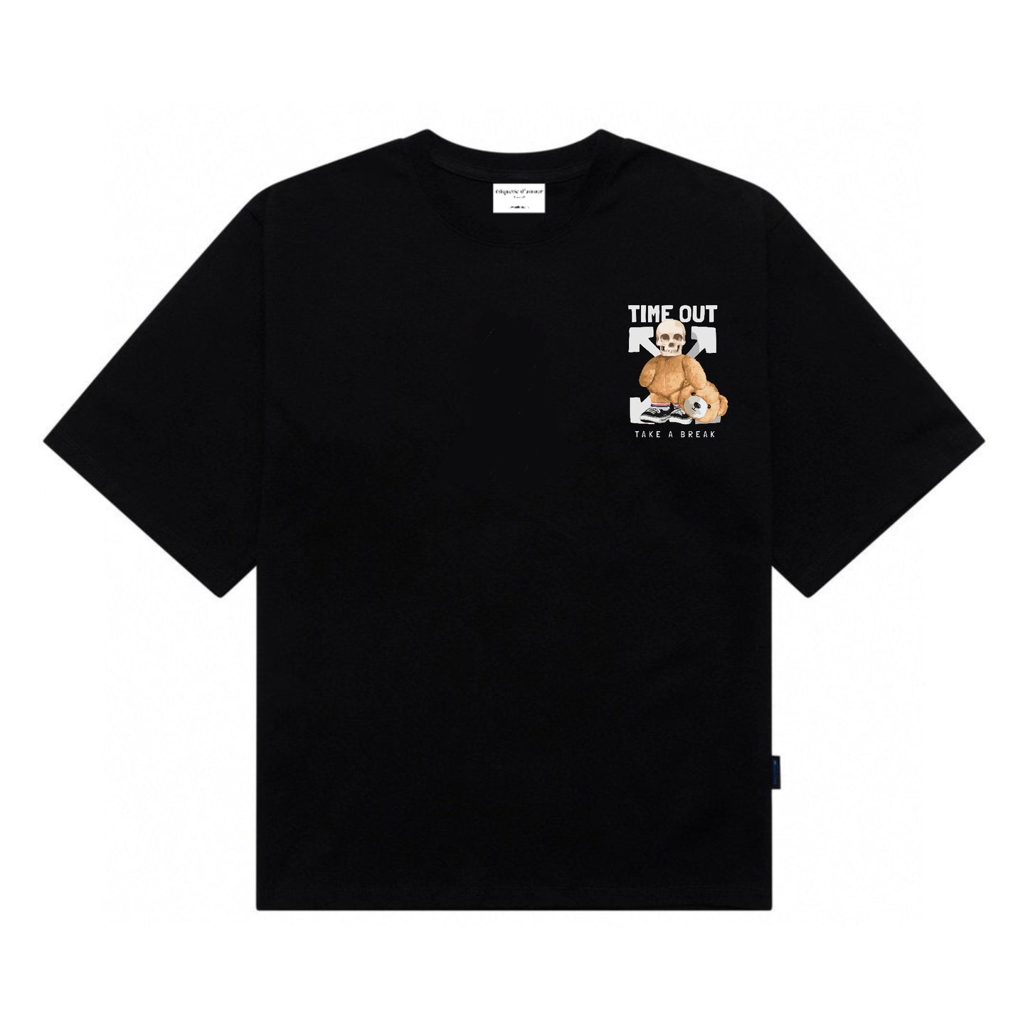 Etiquette Oversized T-Shirt - [0099] OFF Time Out