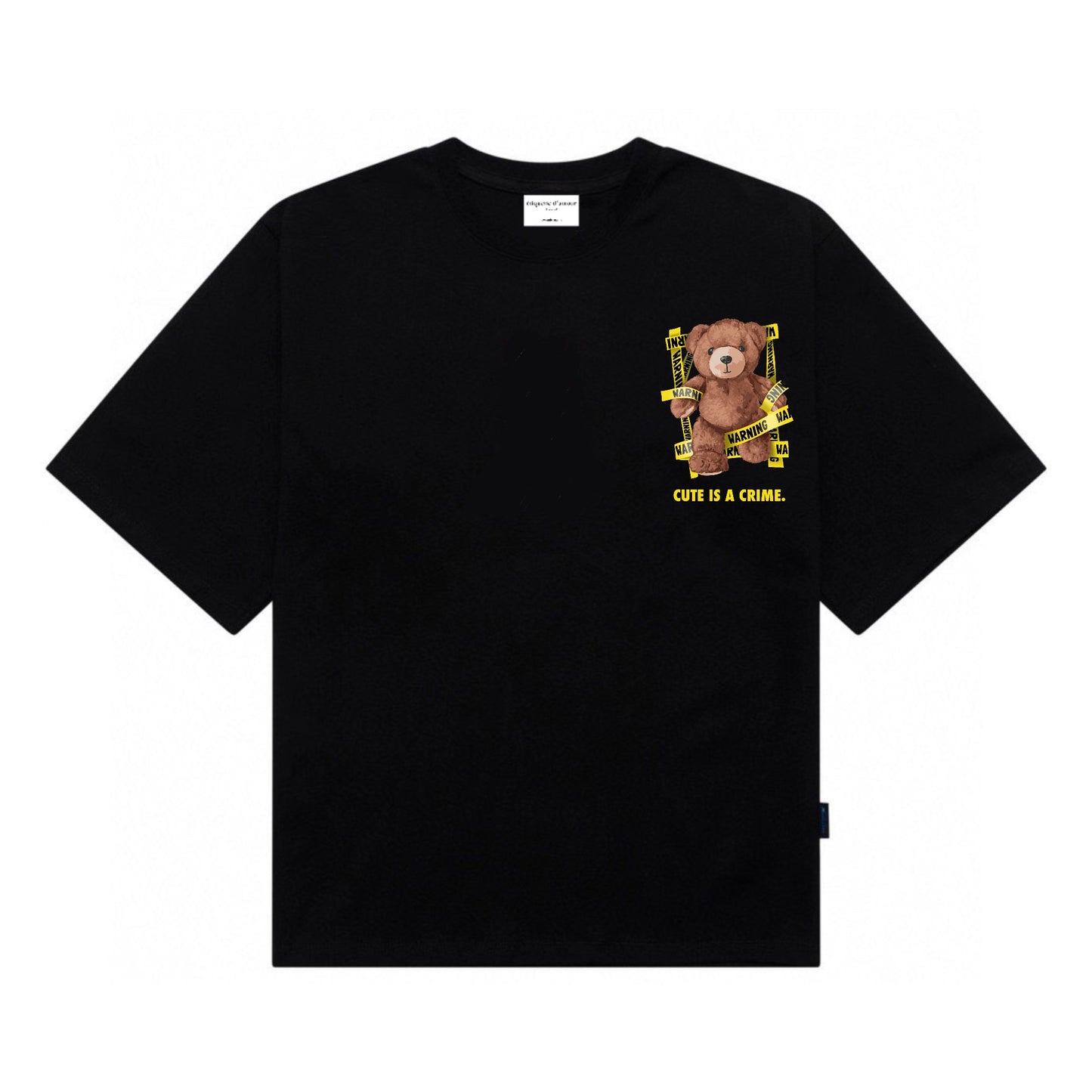 Etiquette Unisex Oversized T-Shirt - 0026 Cute Crime Bear