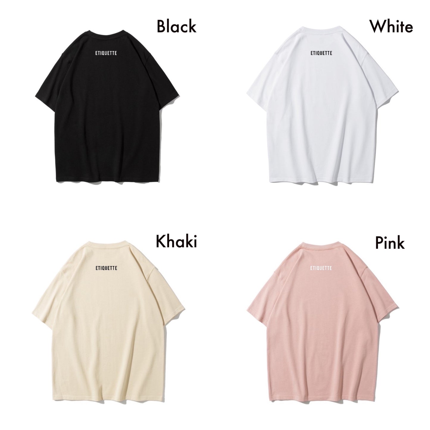 Etiquette Unisex Oversized Tee 0002 Basic Essential B