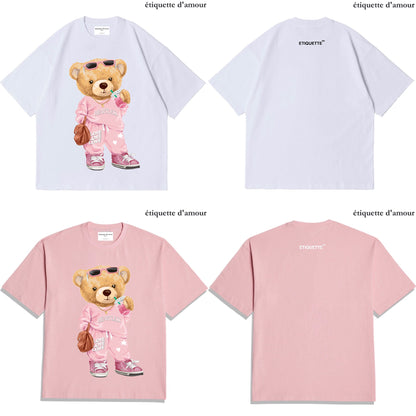 ETDM Unisex Oversized Tee | 0063 | Ms Heartless Teddy Bear