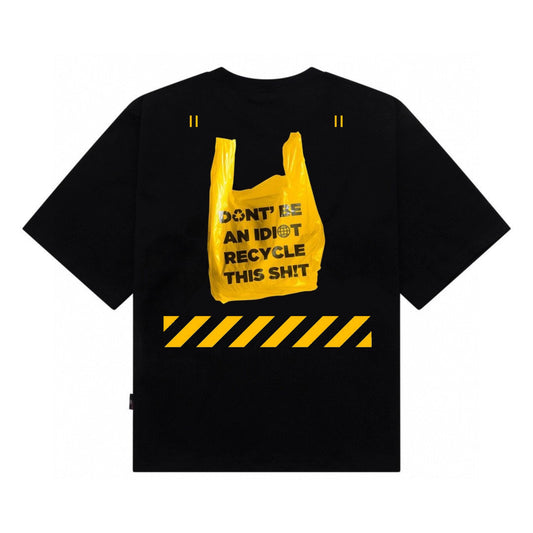 Etiquette Oversized T-Shirt - [0135]  Recycle Yellow Plastic Bag
