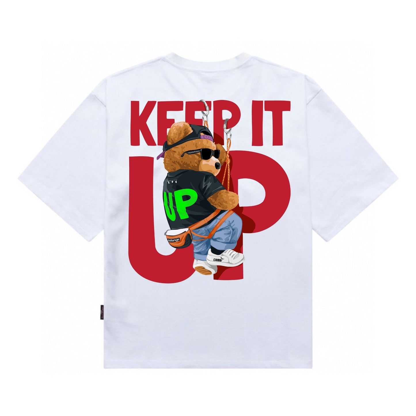 Etiquette Unisex Oversized T-Shirt - 0083 Keep It Up Challenge Bear