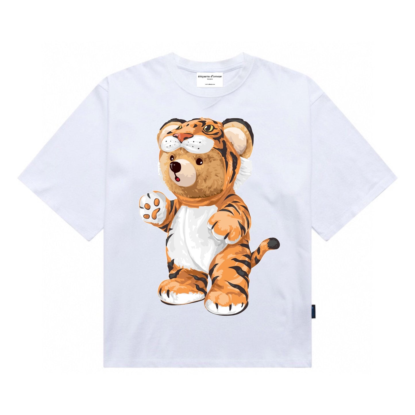 Etiquette Oversized T-Shirt - [0126] Tigerr Teddy Bear