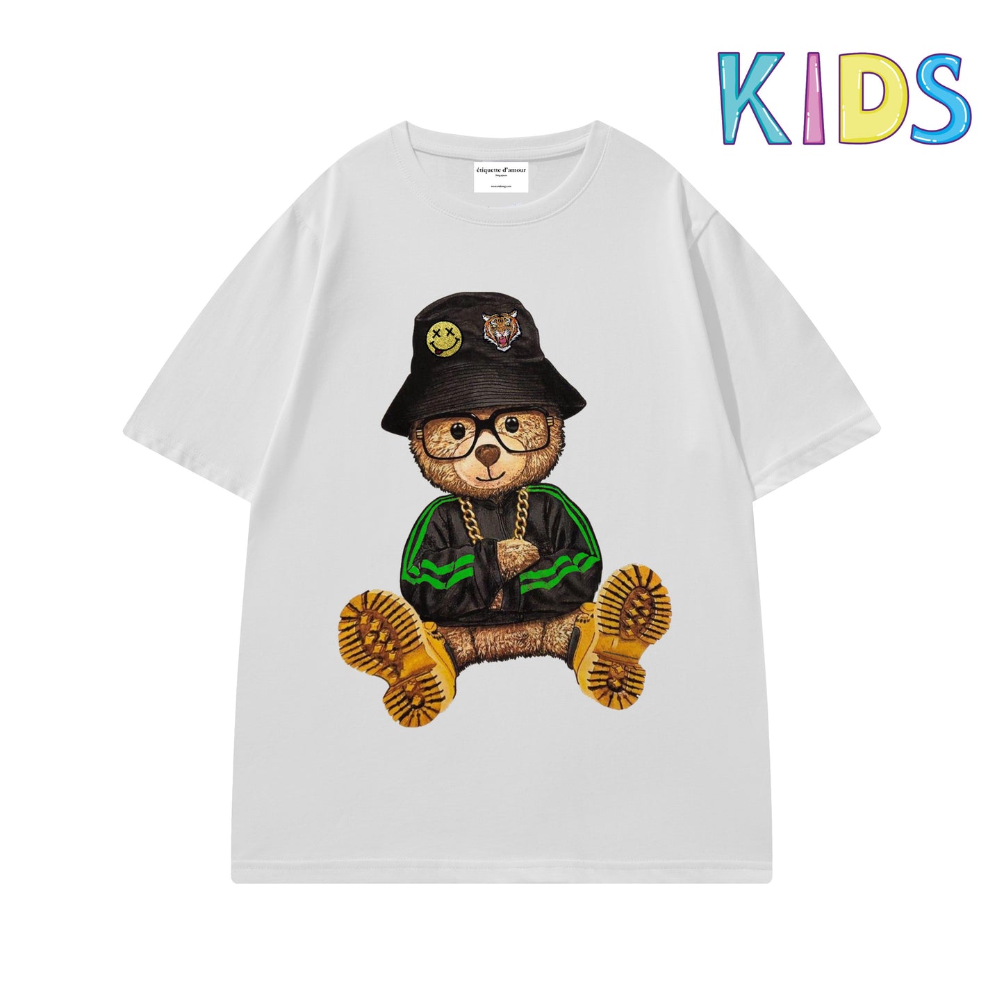 Etiquette Child T-Shirt - 0026 Hipster Bear